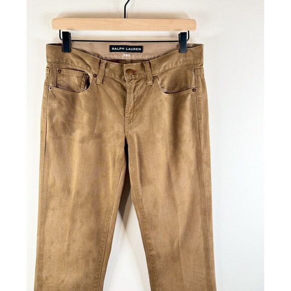Ralph Lauren 380 Womens Jeans Brown Denim Bootcut Slim Low Rise Stretch Size 28 - Picture 5 of 11